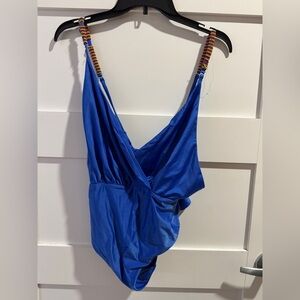FARM Rio Blue One Piece Swimsuit size XL